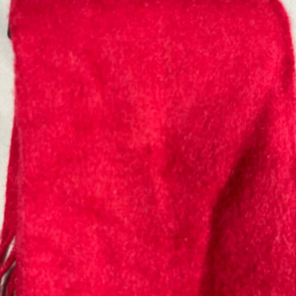 Barbour Red Lambswool Scarf New with tags & Hanger Great Luxury Gift Old Money - Picture 10 of 11